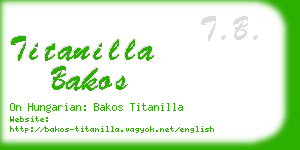 titanilla bakos business card